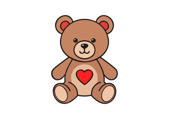 Teddy Bear Icon Stock Illustration Cute Toy Symbol Vector Design