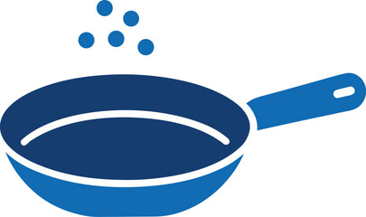 Cooking Frying Pan Spice Flat Vector Illustration on White Background