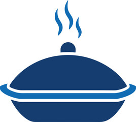 Meal Hot Dish Serving Food Flat Vector Illustration on White Background