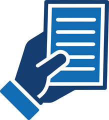 Menu Hand Holding List Flat Vector Illustration on White Background