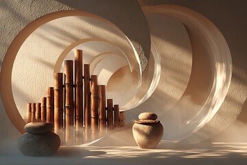 Bamboo flute cultural decor high resolution picture