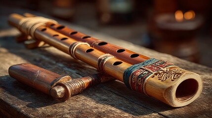 Bamboo flute cultural heritage high resolution picture
