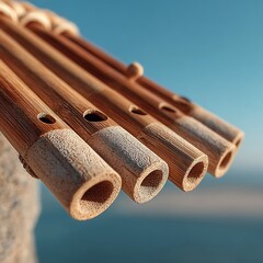 Bamboo flute traditional instrument high resolution picture