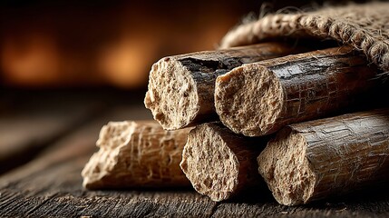 Bamboo heating fuel pellets for households high resolution picture