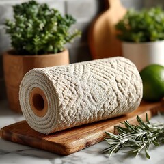 Bamboo kitchen towel rolls eco friendly design high resolution picture