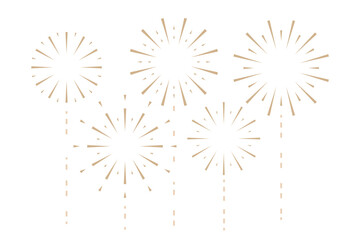 Obraz premium firework isolated on clean background vector illustration