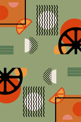 Retro Geometric Cocktail and Drink Vector Illustration Collection