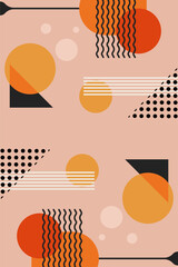 Retro Geometric Cocktail and Drink Vector Illustration Collection