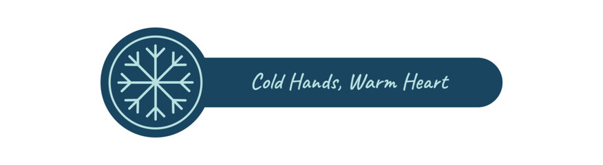 Blue line snowflake sticker creates a chill label ornament for winter decoration and christmas box. Snow flake icon brings cold festive accent as seasonal label or holiday box sticker in icy blue.