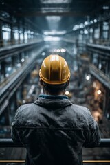 Industrial Worker Overseeing Manufacturing Process