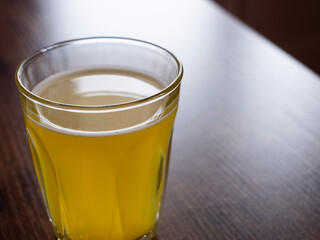 Glass full of soluble supplement