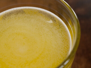 Effervescent Supplement Powder Dissolved in Glass of Water.