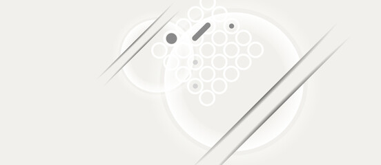 New Trendy 2026 White Background Dancing Cloud Concept Light Pale Vector Background. Abstract Geometric Art Delicate