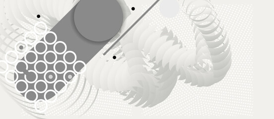 New Trendy 2026 White Background Dancing Cloud Concept Light Pale Vector Background. Abstract Geometric Art Delicate