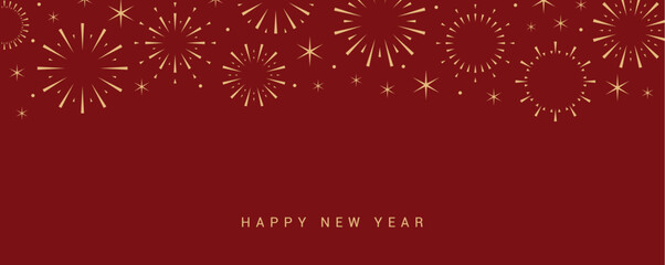 happy new year fireworks celebration background isolated vector illustration