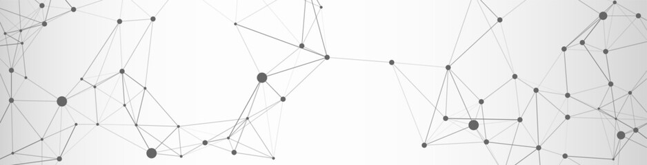 Abstract Network Connection Banner  Technology Background