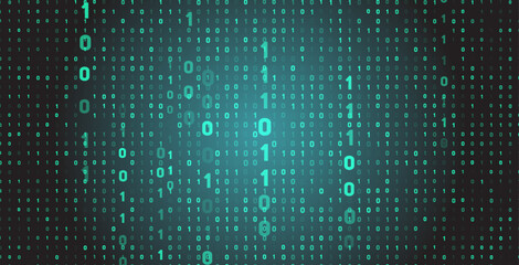 Digital Binary Code 0 and 1  Technology Matrix Background