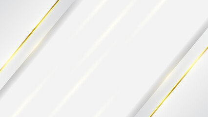 Luxury White and Gold Abstract Background  Elegant Banner Design