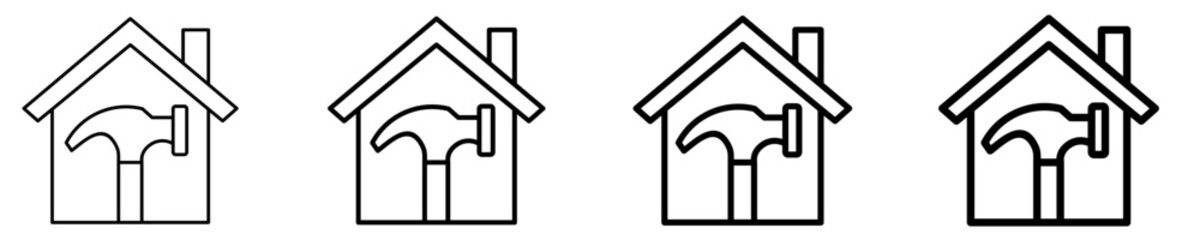 Remodeling Icon Set Different Style Collection