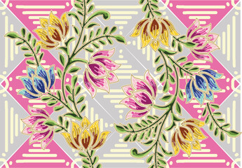 Floral motifs for various motifs, inspiration for Indonesian batik motifs