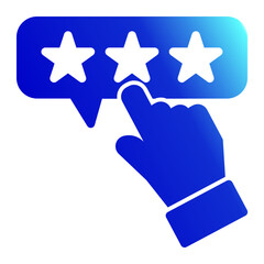 Experience Satisfaction Testimonial Assessment Icon from Customer Assessment Collection (Glyph Gradient style)