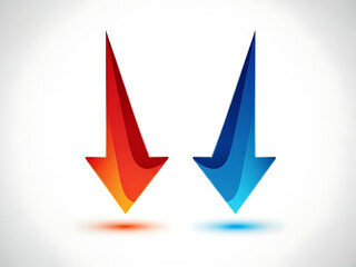 Colorful arrows icon isolated on white background