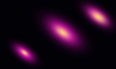 Three glowing purple and yellow abstract light streaks representing energy or data flow on a dark background suitable for technology or science concepts