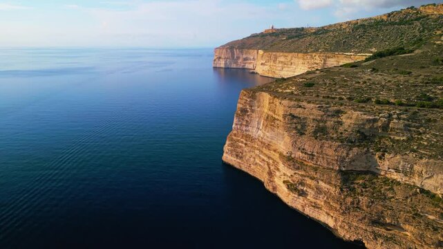 Dingli Cliffs, Malta, drone aerial photography,