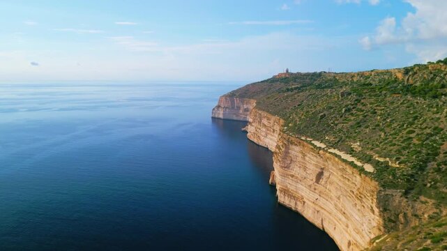 Dingli Cliffs, Malta, drone aerial photography,