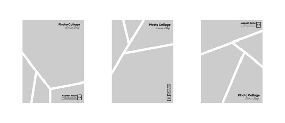 3:4 Vertical Photo Layout with Comic Inspired Panel Design