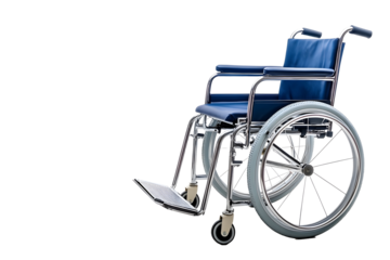 wheelchair isolated Transport chair in case of illness injury or disability medical support equipment on white background Clipping path included
