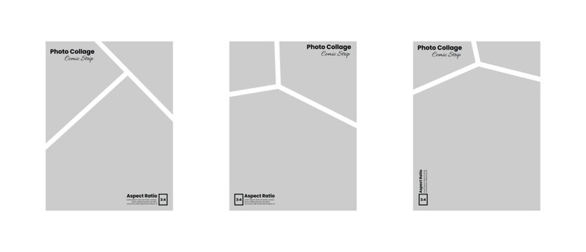 Modern Comic Inspired Photo Layout in Vertical 3:4 Ratio