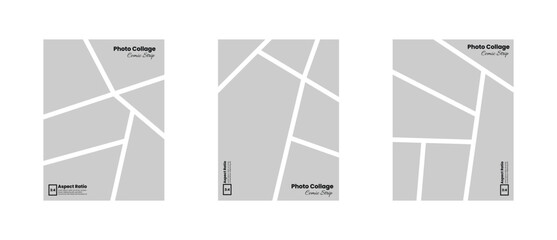 Creative Comic Look Photo Layout with Stacked Panels in 3:4 Ratio