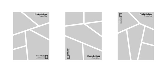 Photo Panel Composition in Comic Inspired Style Using 3:4 Vertical Format