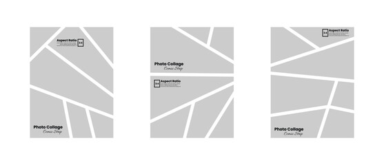 Vertical Comic Panel Photo Layout for Creative Storytelling Display