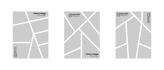 Comic Inspired Photo Panel Layout in Vertical 3:4 Ratio Design