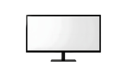 square panorama screen monitor isolated on white