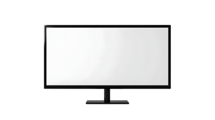 square panorama screen monitor isolated on white