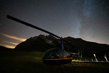 Starlit Helicopter Adventure in the French Alps © Vitaly