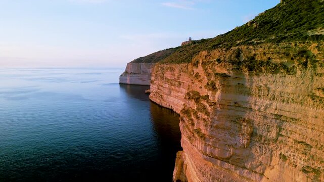 Dingli Cliffs, Malta, drone aerial photography,