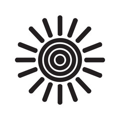 sun symbol silhouette set in bold black style for spiritual and decorative use