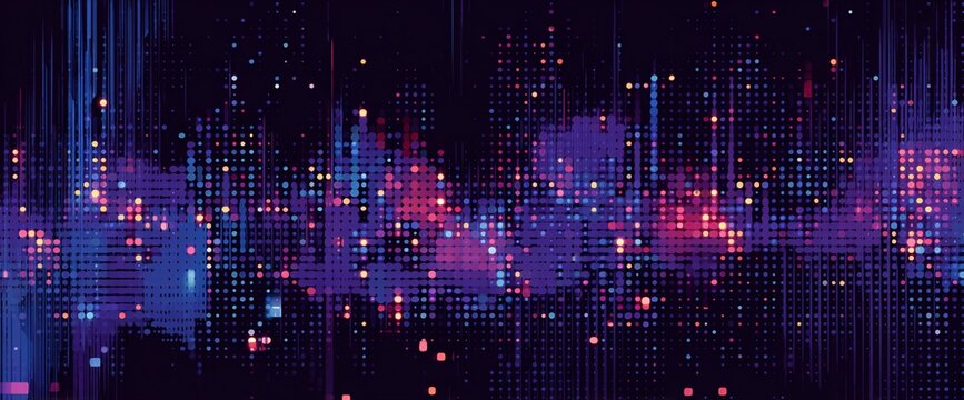 Abstract technology particles background - Powered by Adobe