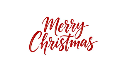 Elegant red merry christmas typography design for holiday greetings card