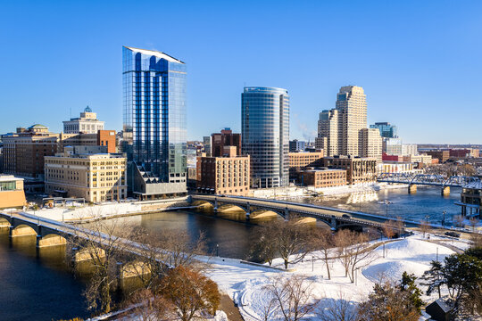 Grand Rapids Skyline in the Winter