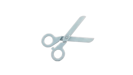 Scissors Cutting on White Background