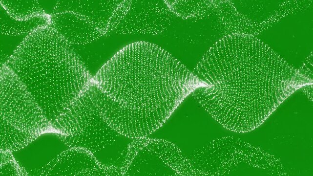 Tiny white dots moving into green screen with minimal white dots moving in effect ad_ready green screen minimal dots style featuring