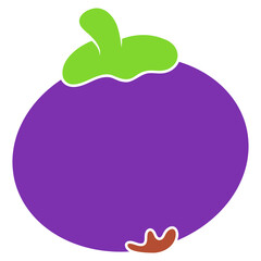 Illustration of a Mangosteen Fruit