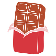 Opened Chocolate Bar