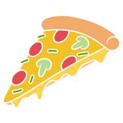 Illustration of a Slice of Pizza