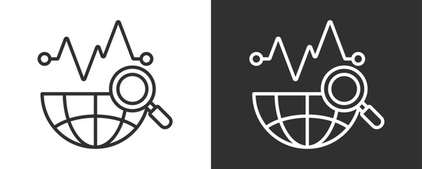 Statistics Icon Set Vector Collection Isolated In Black And White